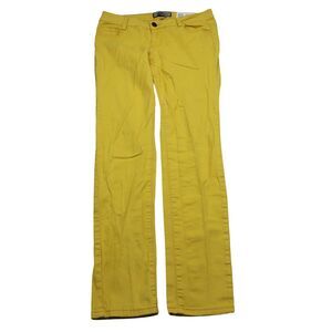 Iris Jeans Pants Womens 13 Yellow Flat Front Button Zip American Style Denim